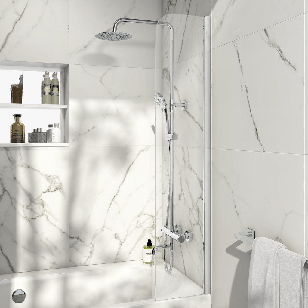 FR-2000 - Forge Collection Fixed Radius Bathscreen 6mm 1400x300mm image