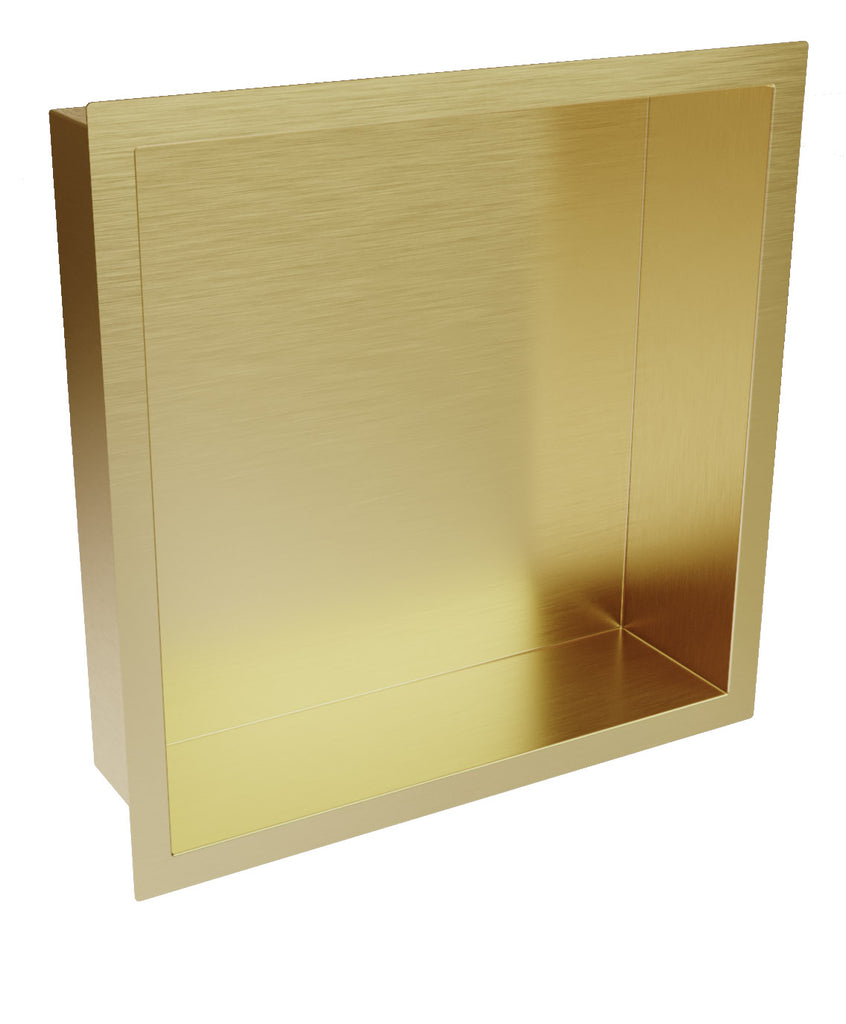 FR-227 - Forge Collection Inset Shower Niche 300x300mm - Brushed Brass image