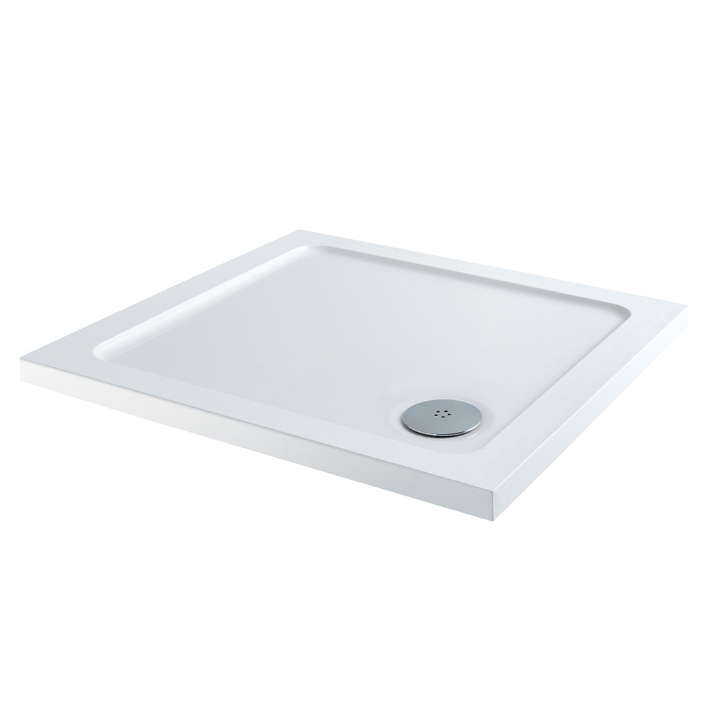 FR-959 - Forge Collection 800x800mm Square 30mm Shower Tray White image