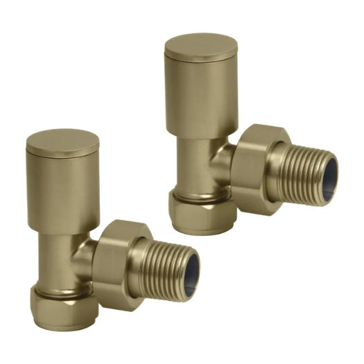 SWRV011 - Swan Non-Thermostatic Straight Valve - Brushed Brass image