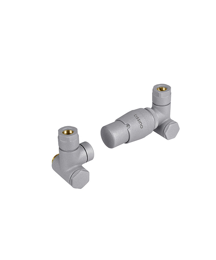 THU-311-LG - Hugo Dual Fuel Valves - Wall Plumbing Connection with Thermostatic Head - Lusso Grey image