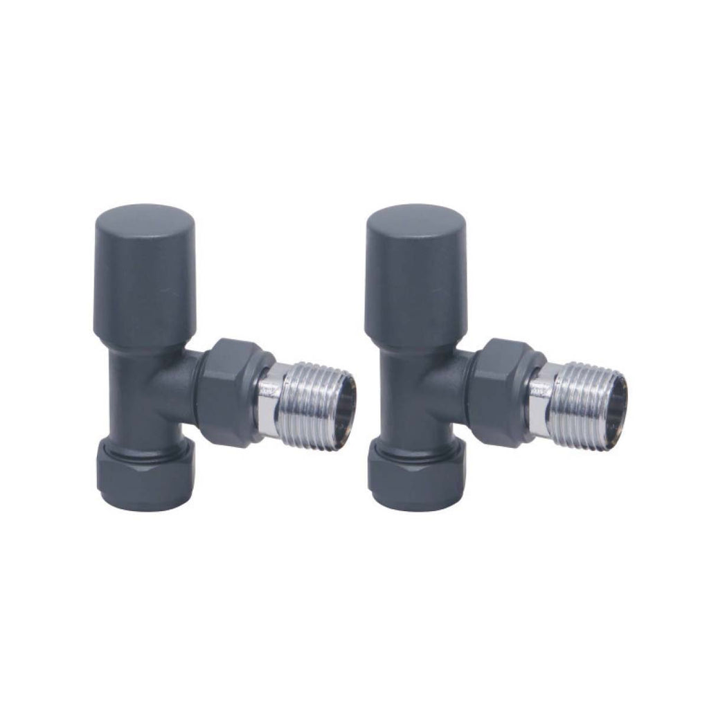 FR-662 - Forge Collection Anthracite Radiator Valve Angled 15mm (Pair) image
