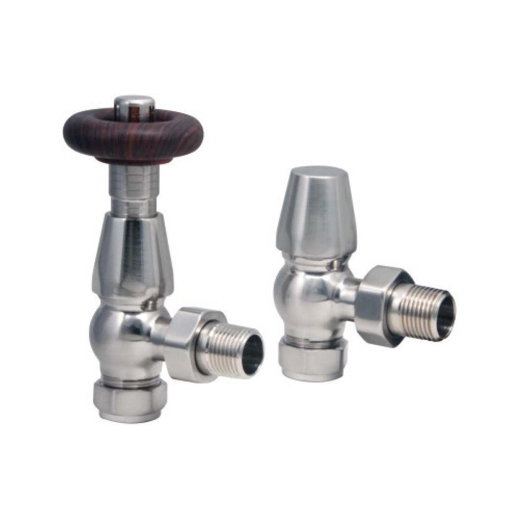 FR-666 - Forge Collection Satin Nickel Radiator Valve Angled (Pair) image