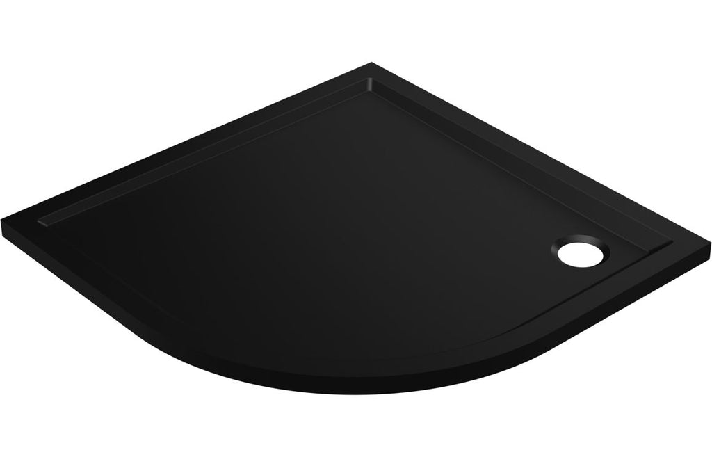 HOTT111433 - 40mm Low Profile 900mm Quadrant Tray & Waste - Matt Black image