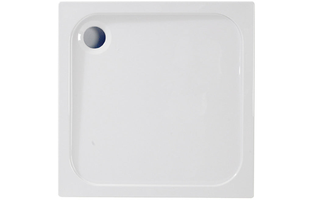 HOTT106695 - 45mm Low Profile 700x700mm Square Tray & Waste - White image