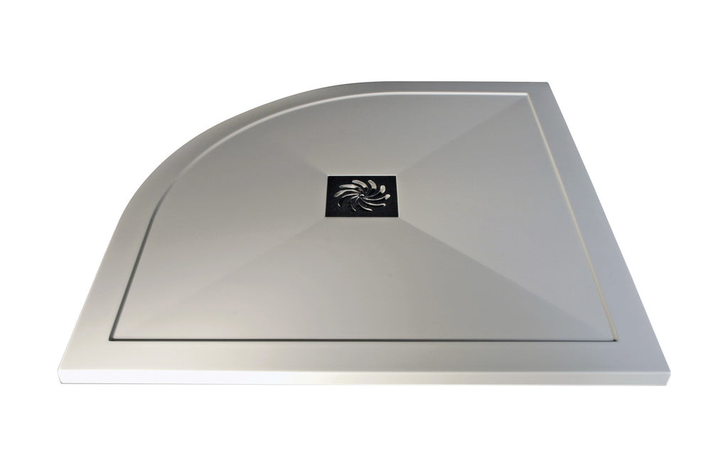 HOTT3868 - 25mm Ultra-Slim 1000mm x 800mm Offset Quadrant Tray & Waste (RH) image