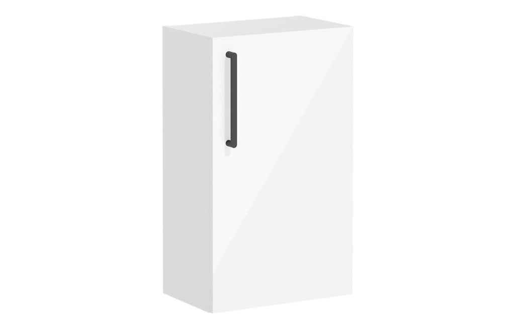 VTFT0432 - VitrA Root Flat 40cm 1 Door Slim Lower/Base Unit (RH Hinge) - High Gloss White image
