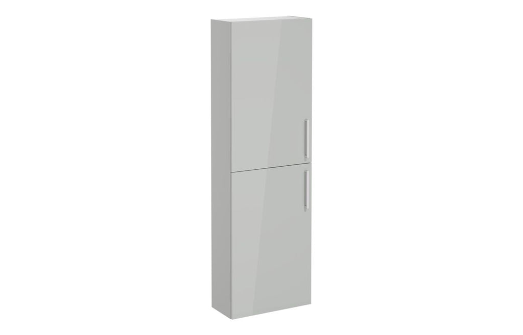VTFT0244 - VitrA Root Flat 55cm 2 Door Slim Tall Unit (LH Hinge) - Shiny Pearl Grey image