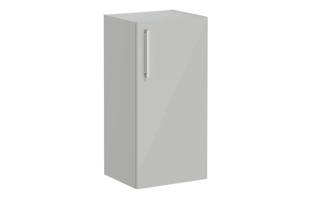 VTFT0394 - VitrA Root Flat 40cm 1 Door Lower/Base Unit (RH Hinge) - Shiny Pearl Grey image