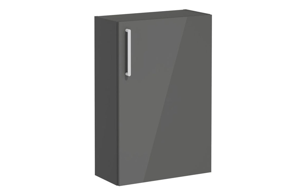 VTFT0476 - VitrA Root Flat 55cm 1 Door Slim Lower/Base Unit (RH Hinge) - Anthracite High Gloss image