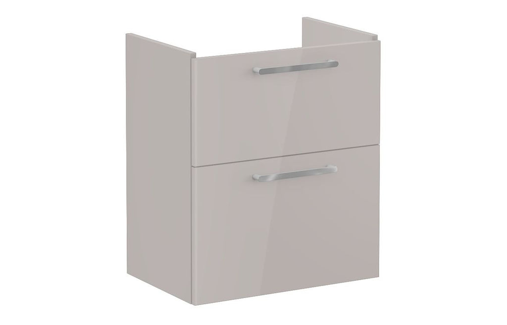 VTFT0934 - VitrA Root Flat 60cm 2 Drawer Slim Washbasin Unit - Bright Sahara Beige image