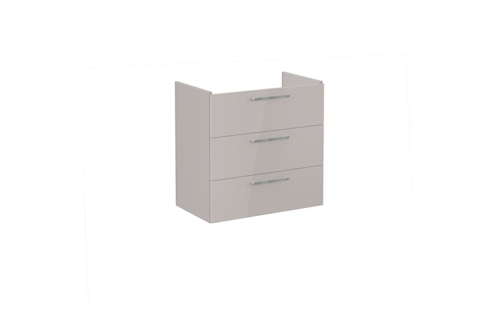 VTFT1322 - VitrA Root Flat 80cm 3 Drawer Washbasin Unit - Bright Sahara Beige image