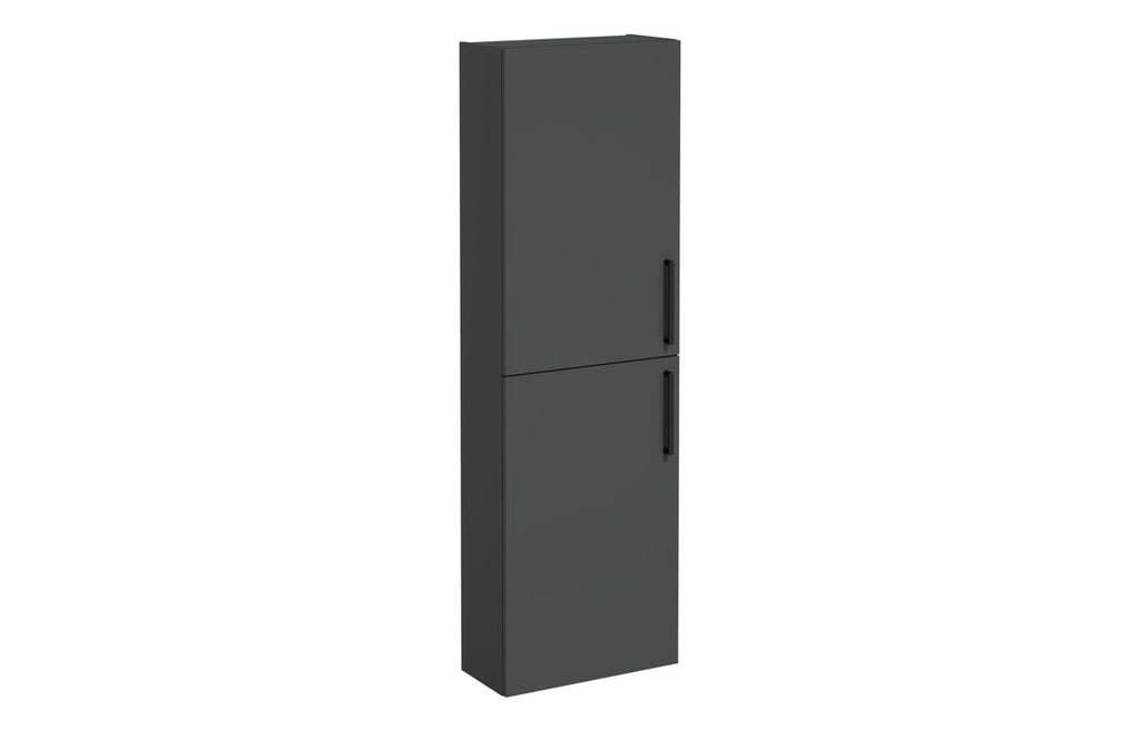 VTFT0236 - VitrA Root Flat 55cm 2 Door Slim Tall Unit (LH Hinge) - Matt Storm Grey image