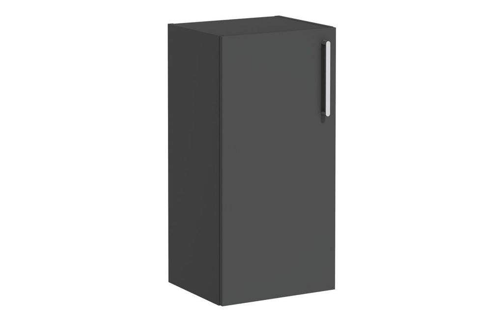 VTFT0382 - VitrA Root Flat 40cm 1 Door Lower/Base Unit (LH Hinge) - Matt Storm Grey image