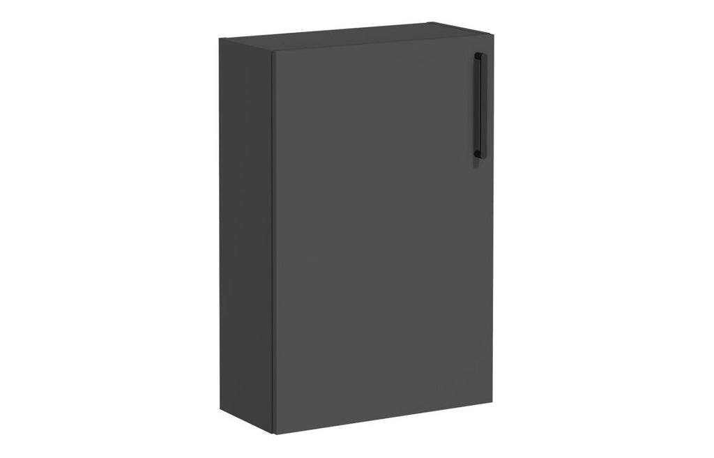 VTFT0462 - VitrA Root Flat 55cm 1 Door Slim Lower/Base Unit (LH Hinge) - Matt Storm Grey image
