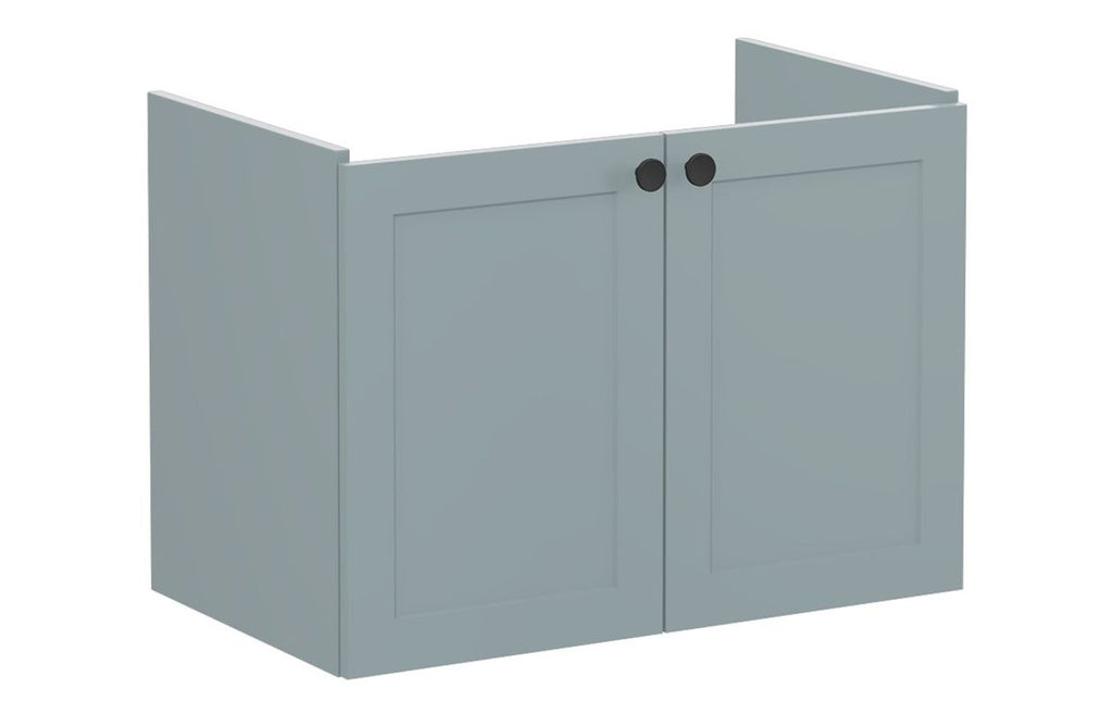 VTFT1766 - VitrA Root Classic 80cm 2 Door Wall Hung Washbasin Unit - Matt Fjord Green image
