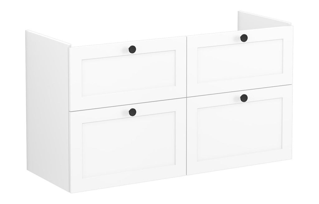 VTFT1502 - VitrA Root Classic 120cm 4 Drawer Washbasin Unit - Matt White image