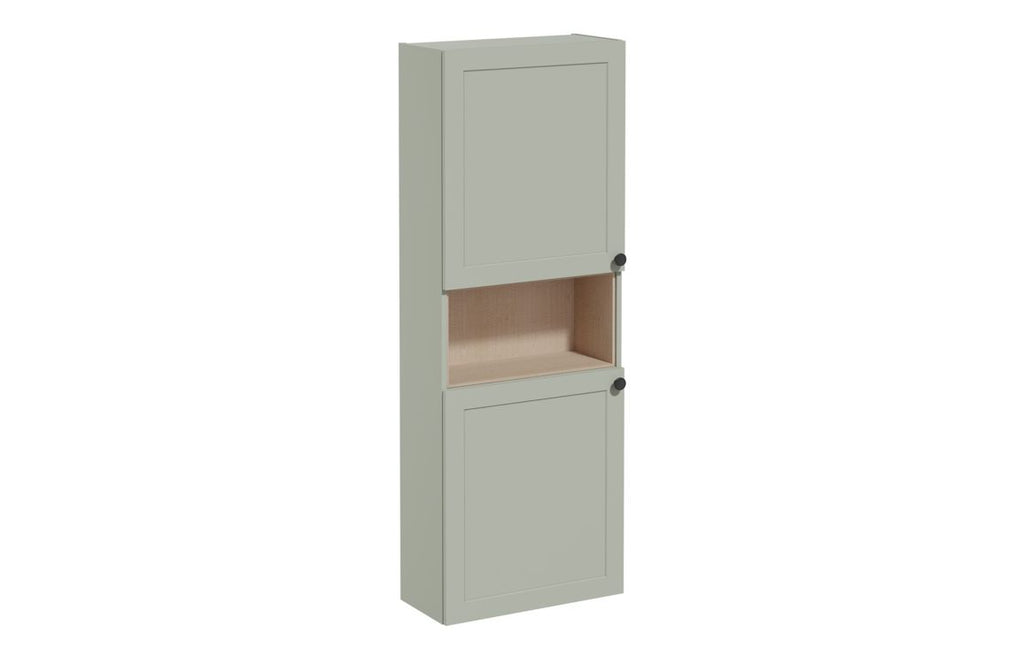 VTFT1904 - VitrA Root Classic 55cm 2 Door Semi-Tall Unit (LH Hinge) - Matt Retro Green image
