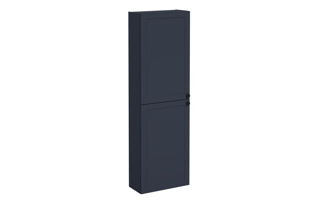VTFT2368 - VitrA Root Classic 55cm 2 Door Slim Tall Unit (LH Hinge) - Matt Dark Blue image