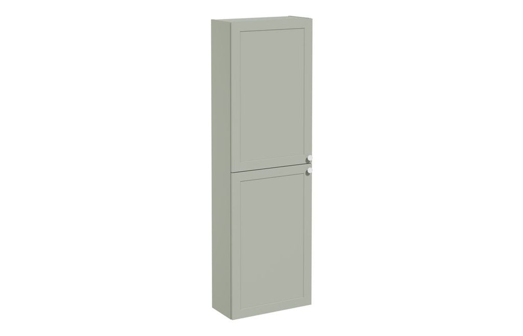 VTFT1916 - VitrA Root Classic 55cm 2 Door Slim Tall Unit (LH Hinge) - Matt Retro Green image