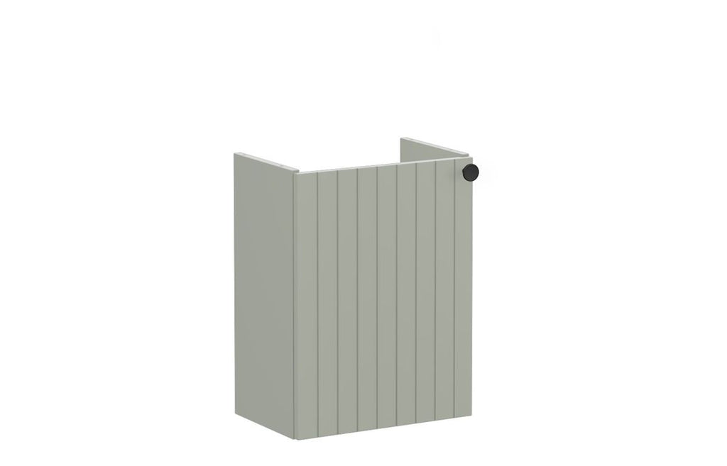 VTFT1694 - VitrA Root Groove 40cm 1 Door Wall Hung Slim Washbasin Unit (LH Hinge) - Matt Retro Green image