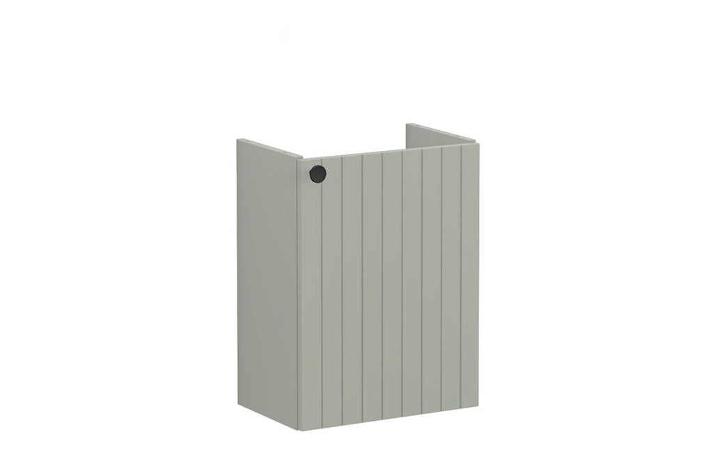 VTFT2038 - VitrA Root Groove 40cm 1 Door Wall Hung Slim Washbasin Unit (RH Hinge) - Matt Retro Green image