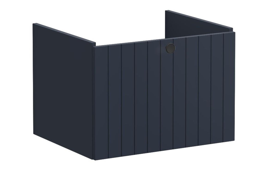 VTFT2114 - VitrA Root Groove 60cm 1 Drawer Washbasin Unit - Matt Dark Blue image