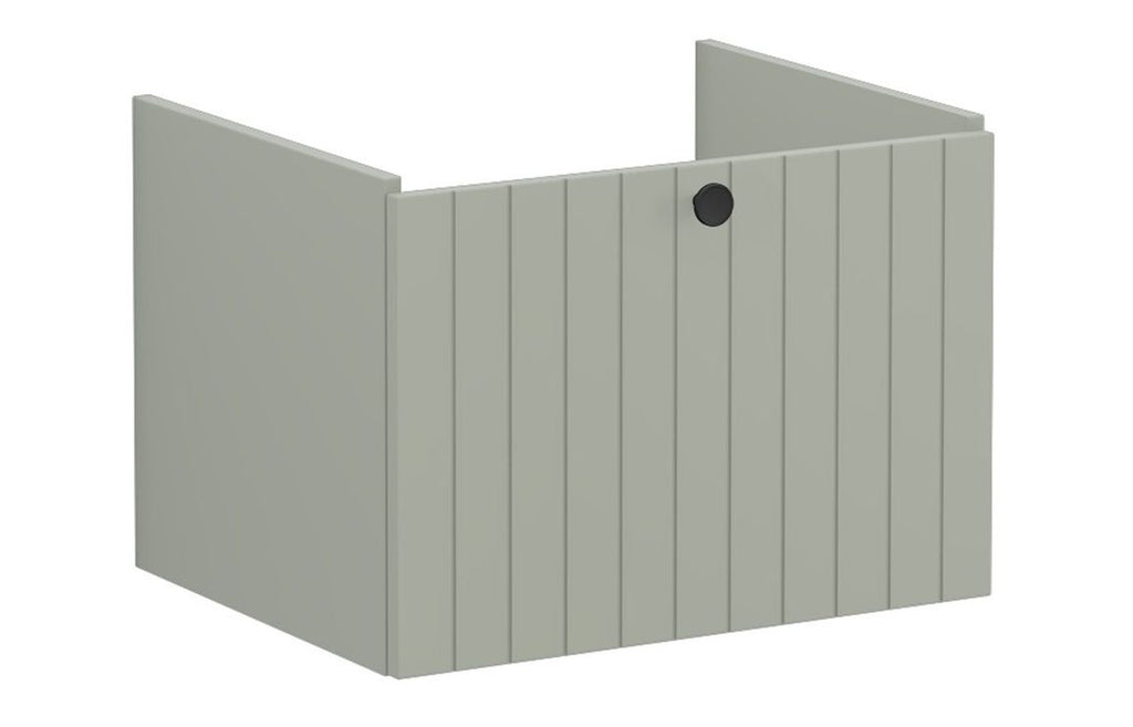 VTFT2116 - VitrA Root Groove 60cm 1 Drawer Washbasin Unit - Matt Retro Green image