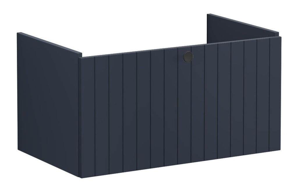 VTFT2124 - VitrA Root Groove 80cm 1 Drawer Washbasin Unit - Matt Dark Blue image