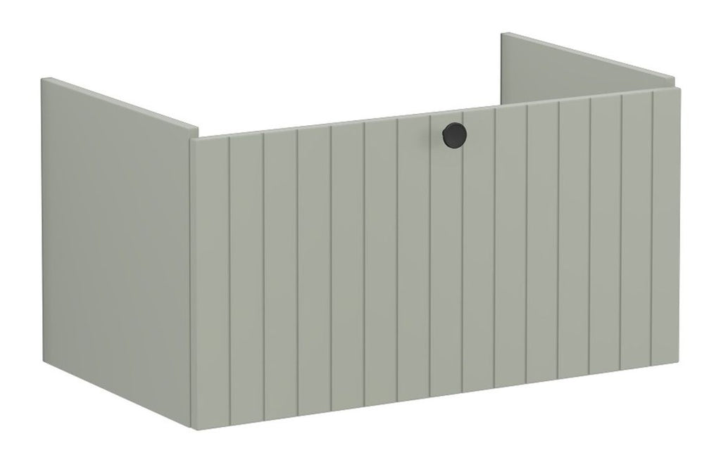 VTFT2126 - VitrA Root Groove 80cm 1 Drawer Washbasin Unit - Matt Retro Green image