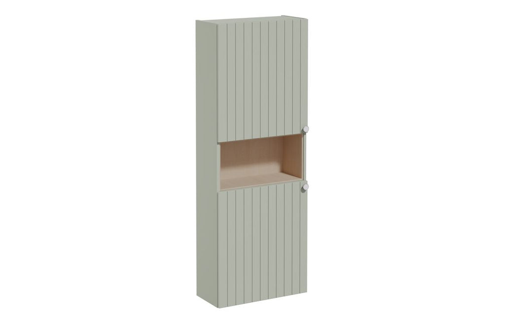 VTFT2218 - VitrA Root Groove 55cm 2 Door Semi-Tall Unit (LH Hinge) - Matt Retro Green image