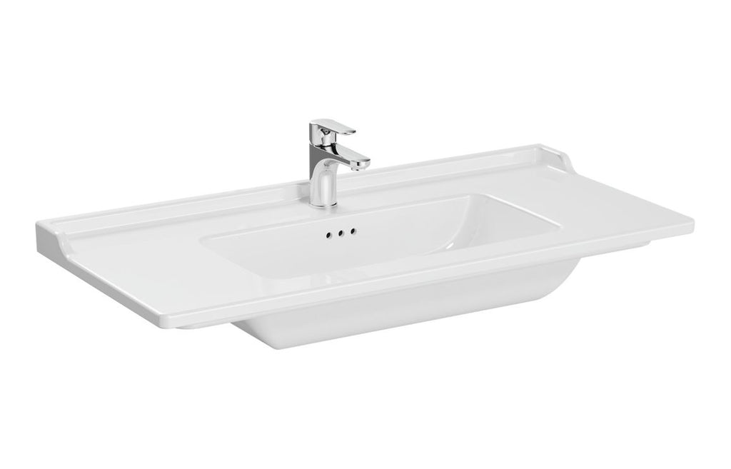 VTPB1096 - VitrA Integra Classic 1005x470mm 1TH Vanity Basin w/Overflow - White image