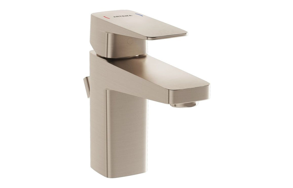 VTTS1488 - VitrA Root Square Compact Basin Mixer w/Waste Lever - Brushed Nickel image