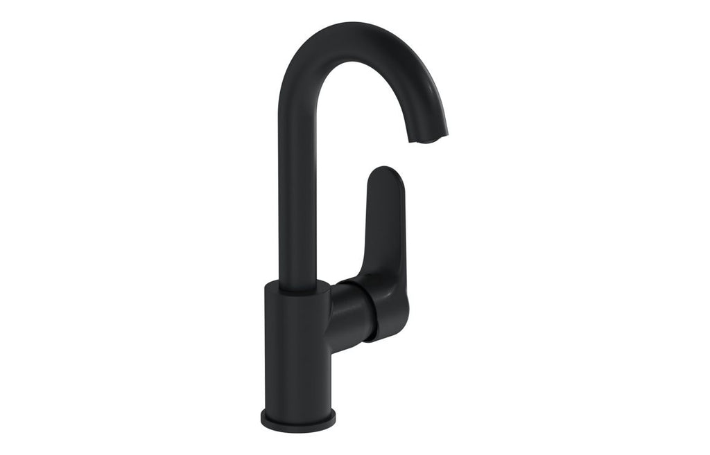 VTTS1276 - VitrA Root Round Swivel Basin Mixer - Matt Black image