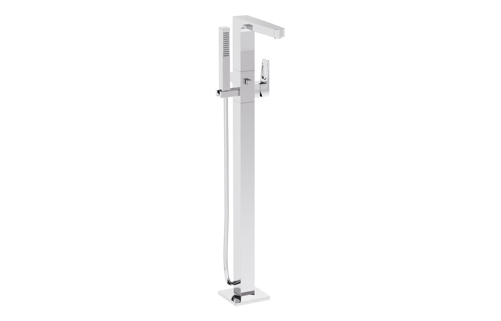 VTTB1062 - VitrA Root Square Floor Standing Bath/Shower Mixer - Chrome image