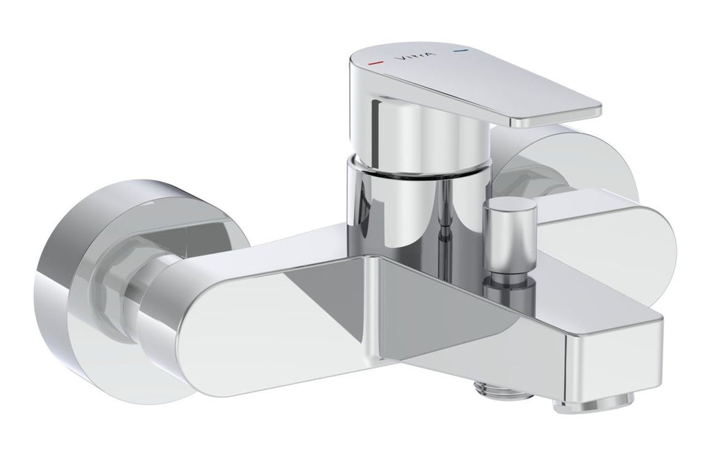 VTTB2008 - VitrA Flow Square Wall Mounted Bath/Shower Mixer - Chrome image
