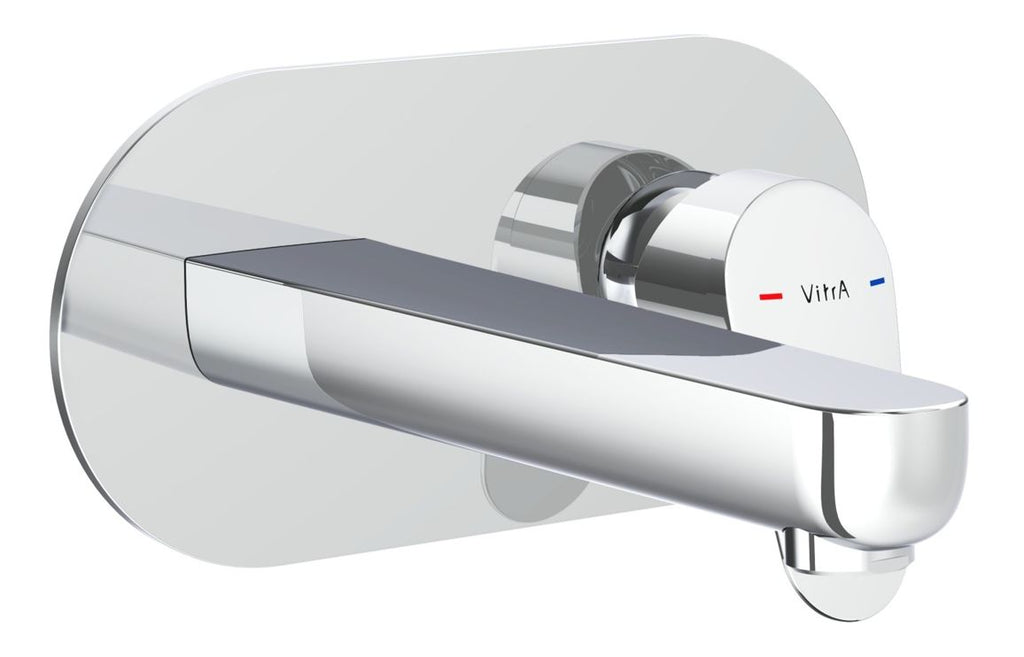 VTTS1112 - VitrA Flow Round Wall Mounted Basin Mixer - Chrome image