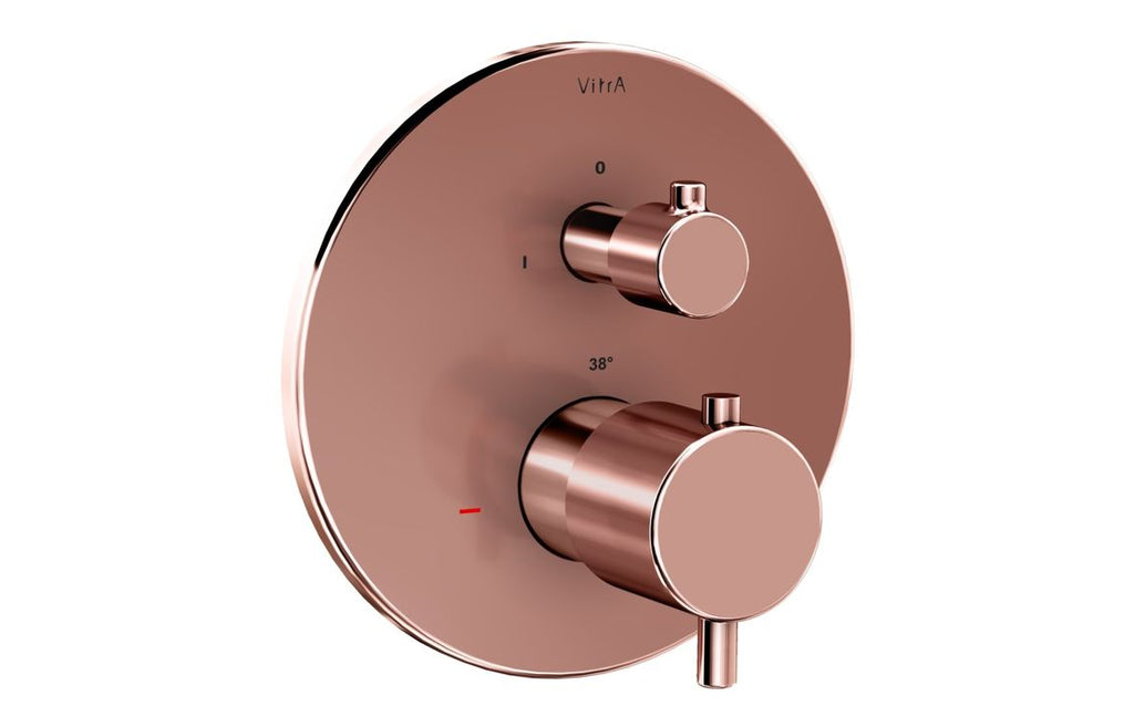 VTCM0394 - VitrA Origin Integrated Thermostatic Shower Mixer Valve - Soft Copper image