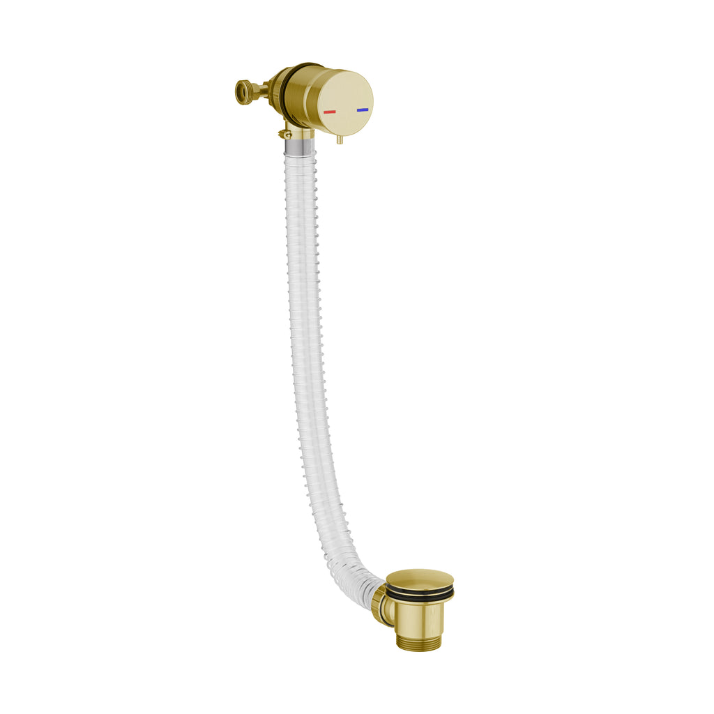 FR-149 - Forge Collection Bath Filler & Overflow Bath Waste - Brushed Brass image