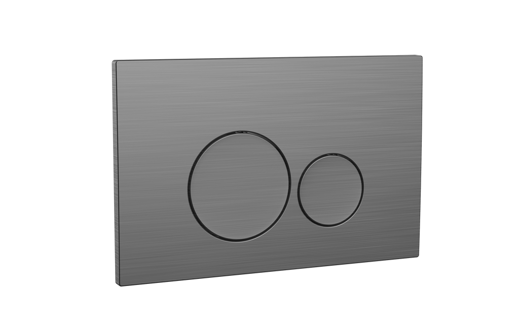 FR-214 - Forge Collection Wall Hung Frame Round Dual Flush Button - Gunmetal image