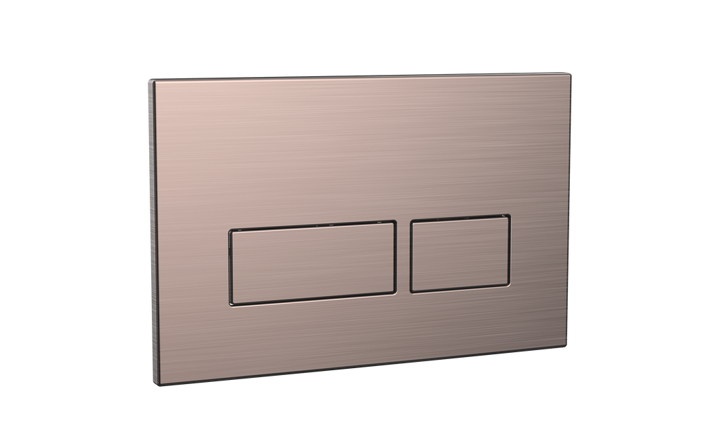 FR-215 - Forge Collection Wall Hung Frame Square Dual Flush Button - Brushed Bronze image