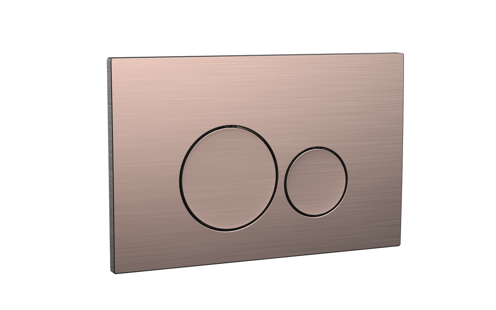 FR-216 - Forge Collection Wall Hung Frame Round Dual Flush Button - Brushed Bronze image