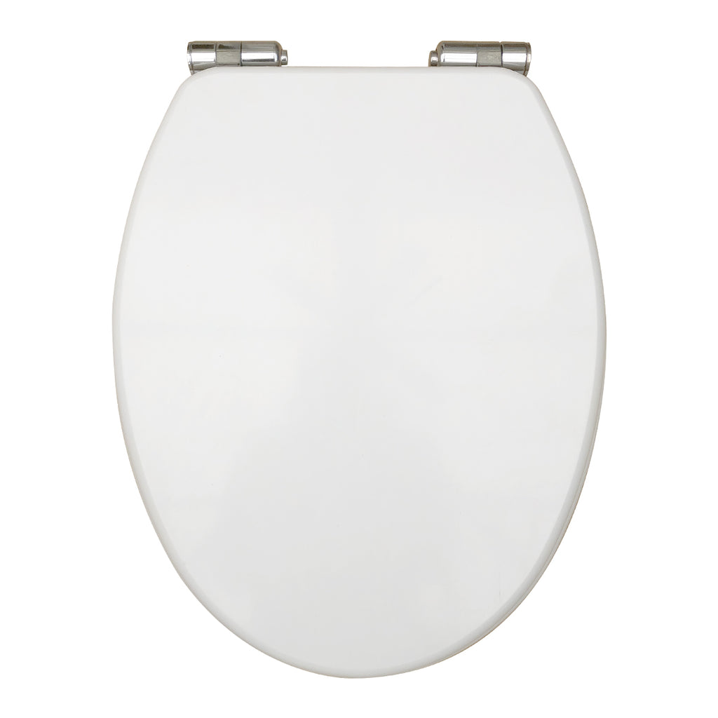 FR-2300 - Forge Collection High Gloss White Vinyl Wrap MDF Seat Soft Close Top Fix image