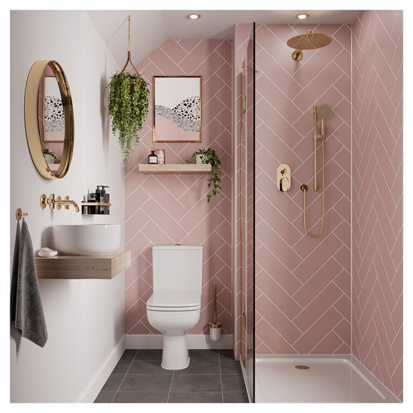 MT325HT7228 - Tile Panel - Antique Rose (0325) - Hydro-Lock T&G - Herringbone - 2400x598x11mm - FSC Mix 70% image